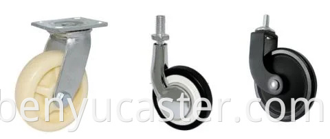 3 Inch PP Trolley Wheel Benyu Castor Black Color with 18kg Load Capacity&Quietly Running
